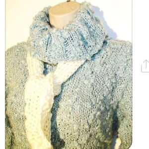 🍁New Hand Knitted Women's Sweater + Scarf  🐢Neck